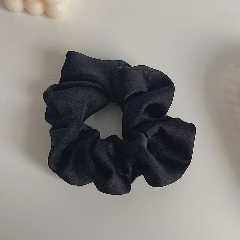 Women Silk Scrunchie Elastic Multicolor Hair Band Ponytail Holder Headband Hair Accessories 1PC Satin Silk Solid Color Hair Ties