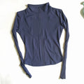 SUOTF Long Sleeve Yoga Shirt Women Zip Fitness Yoga Shirt Winter Warm Gym Top Activewear Running Coats Yoga Shirt Woman