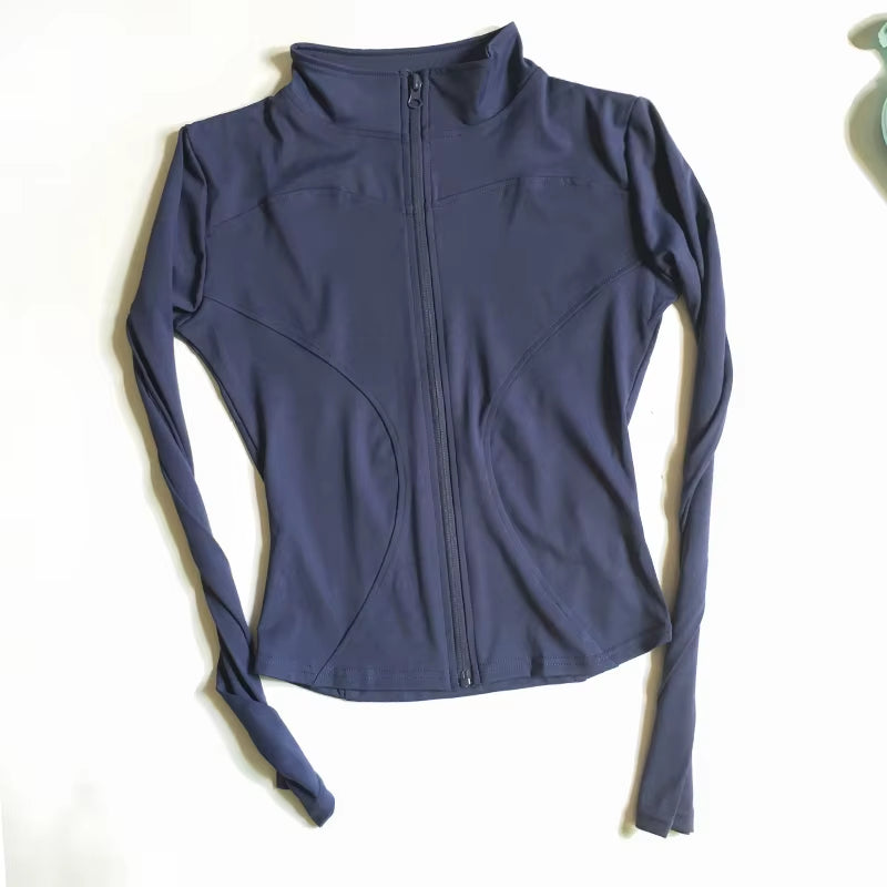 SUOTF Long Sleeve Yoga Shirt Women Zip Fitness Yoga Shirt Winter Warm Gym Top Activewear Running Coats Yoga Shirt Woman