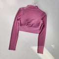 Women Padded Yoga Shirts Long Sleeve Yoga Crop Tops Running Shirts Gym Shirt Workout Gym Top Sports Sexy Mesh Yoga Shirt