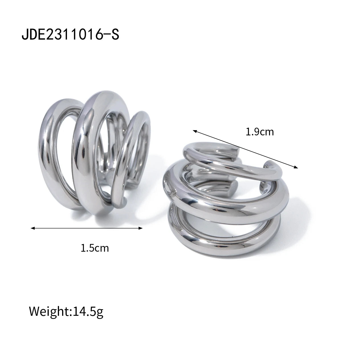 Uworld Stainless Steel Geometric Stud Earrings Statement Twist Metal Unusual Fashion Waterproof Jewelry for Women Gift New