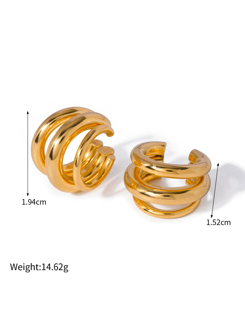 Uworld Stainless Steel Geometric Stud Earrings Statement Twist Metal Unusual Fashion Waterproof Jewelry for Women Gift New