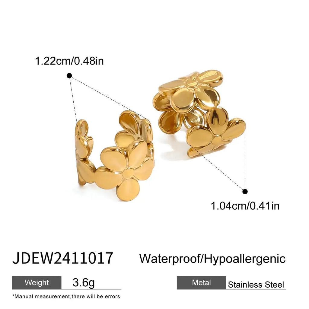 Uworld Stainless Steel Geometric Stud Earrings Statement Twist Metal Unusual Fashion Waterproof Jewelry for Women Gift New