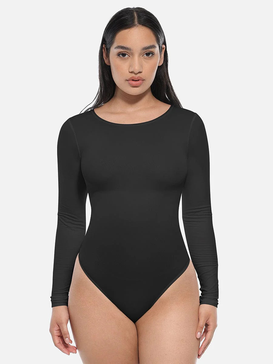 Wholesale Seamless Bodysuit Long Sleeve Slim Corset Shapewear Bodysuit